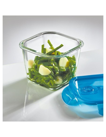 HAIZEA by Martín Berasategui - Envase cristal templado azul cuadrado 1.650ml