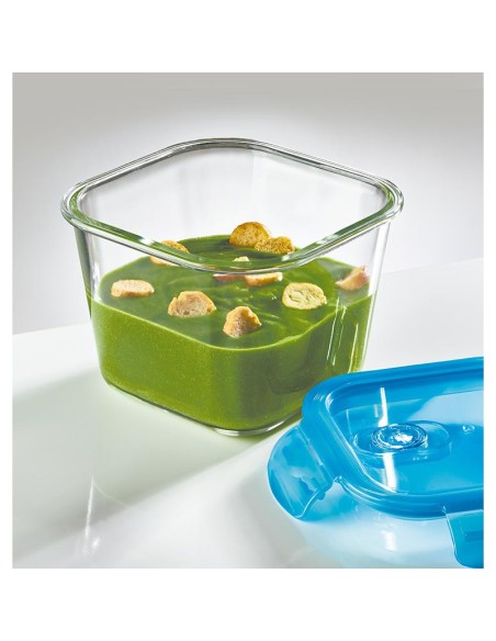 HAIZEA by Martín Berasategui - Envase cristal templado azul cuadrado 1.650ml