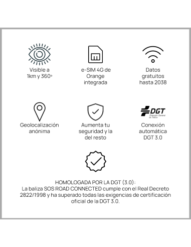 Baliza V16 Conectada DGT 3.0 Homologada | Luz...
