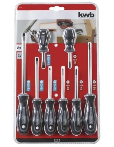 JUEGO 8 DESTORNILLADORES CROMO VANADIO 49141195...