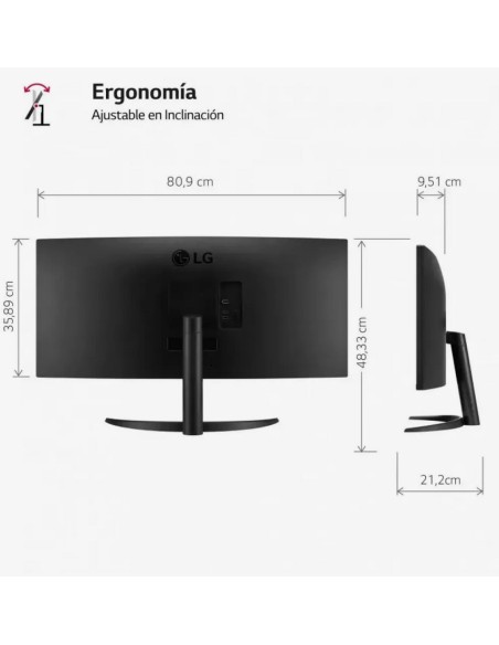 MONITOR LG 34'' CURVO ULTRAWIDE 21:9 34WR50QK-B.AEU