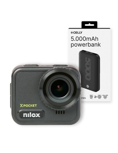 PACK CÁMARA ACCIÓN NILOX + POWERBANK CELLY 5000...