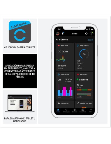 RELOJ GARMIN FENIX E 47MM ACERO GRIS 010-03025-01