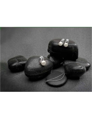 Conjunto cadena y pendientes plata JOSRSM