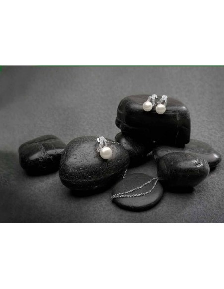 Conjunto cadena y pendientes plata JOSRSM