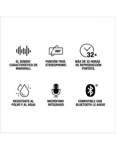 ALTAVOZ MARSHALL EMBERTON III BLACK & BRASS