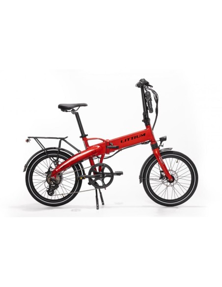BICI ELÉCTRICA PLEGABLE LITTIUM IBIZA RAINBOW 10.4 AH RED CHILI