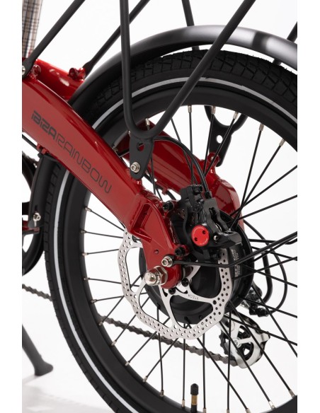 BICI ELÉCTRICA PLEGABLE LITTIUM IBIZA RAINBOW 10.4 AH RED CHILI