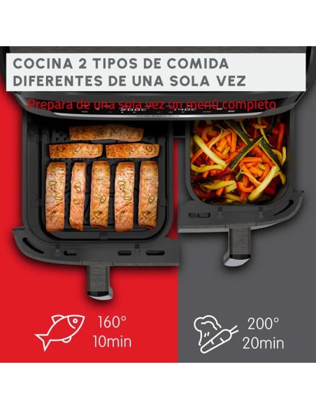 FREIDORA DE AIRE MOULINEX DUAL EASY FRY EZ942HF0