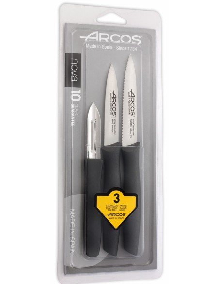 Juego Pelador + Mondadores Color Negro Serie Nova ARCOS 189700