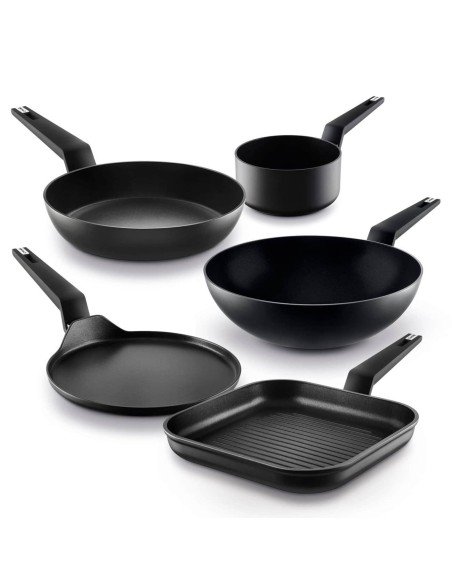 Wok Castey Titanium de Aluminio Forjado con Antiadherente con Partículas de Titanio