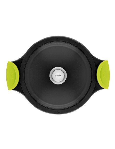 Cacerola Alta Castey Fundix Antiadherente de Aluminio Fundido con Tapadera y Asas Desmontables de Silicona Kiwi