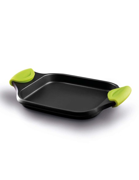 Asador Bandeja Castey Fundix Antiadherente de Aluminio Fundido con Asas Desmontables de Silicona Kiwi