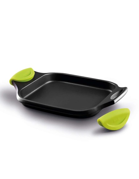 Asador Bandeja Castey Fundix Antiadherente de Aluminio Fundido con Asas Desmontables de Silicona Kiwi