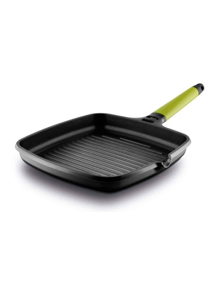 Grill Castey Fundix Antiadherente de Aluminio Fundido con Mango Desmontable