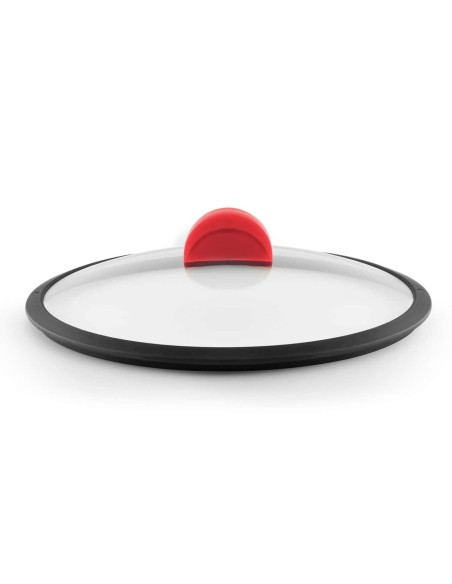 Cacerola Baja Castey Induction Antiadherente de Aluminio Fundido con Tapadera y Asas Integradas de Silicona