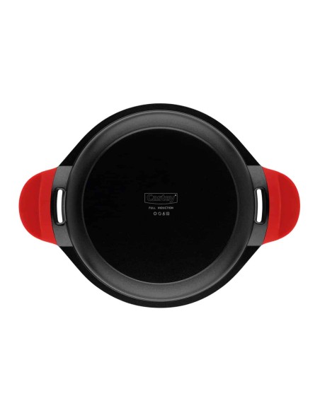 Cacerola Alta Castey Induction Antiadherente de Aluminio Fundido con Tapadera y Asas Integradas de Silicona