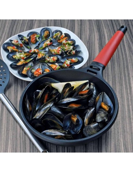 Wok Castey Induction Antiadherente de Aluminio Fundido con Mango Desmontable