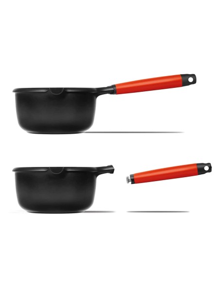 Cazo Castey Induction Antiadherente de Aluminio Fundido con Mango Desmontable