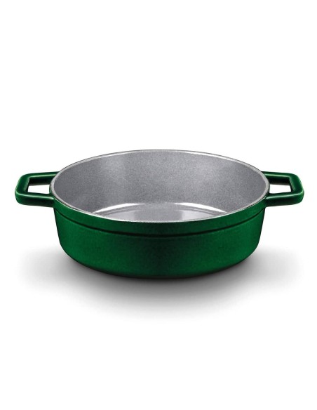 Cacerola Baja Castey Cocotte de Hierro Fundido Esmaltado con Tapadera (Colección Jade)