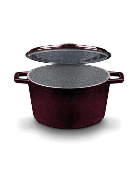 Cacerola Alta Castey Cocotte de Hierro Fundido Esmaltado con Tapadera (Colección Purple Sapphire)