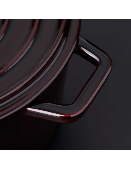 Cacerola Baja Castey Cocotte de Hierro Fundido Esmaltado con Tapadera (Colección Purple Sapphire)