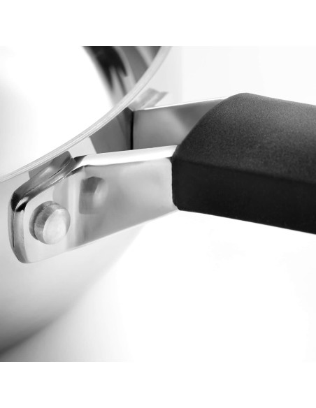 Sartén Castey Baltic de Acero Inoxidable Tricapa con Mango de Silicona