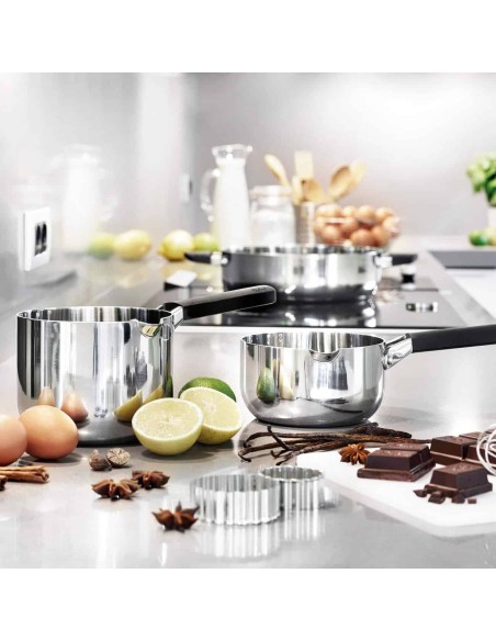 Cazo Alto Castey Baltic de Acero Inoxidable Tricapa con Mango de Silicona