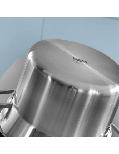 Cacerola Alta Castey Artic de Acero Inoxidable Tricapa con Tapadera Reversible