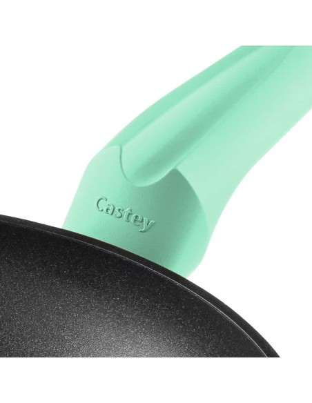 Wok Castey Aquamarine de Aluminio Forjado con Antiadherente libre PFOA