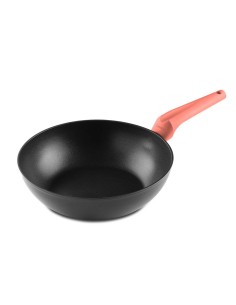 Wok Castey Coral de Aluminio Forjado con Antiadherente...