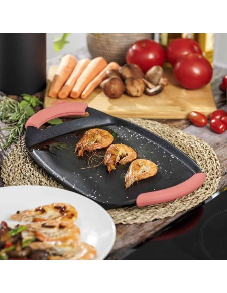 Plancha de Asar Castey Coral de Aluminio Fundido con Antiadherente libre PFOA