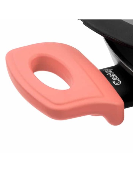 Cacerola baja Castey Coral de Aluminio Forjado con Tapadera con Aro Inoxidable y Antiadherente libre PFOA