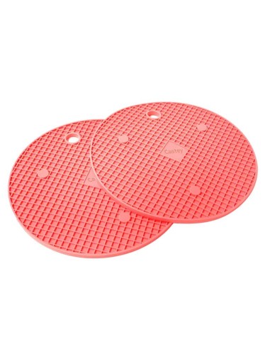 Salvamanteles de silicona imantados Coral