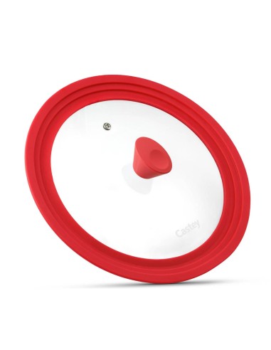 Tapa de silicona y cristal Red
