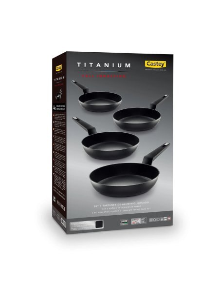 Set 4 Sartenes Castey Titanium Full Induction