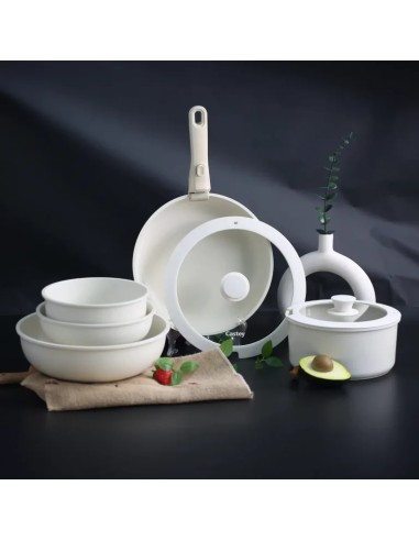 Bateria aluminio fundido Castey white 8 pc