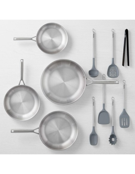 JUEGO 4 SARTENES MALMÖ + UTENSILIOS COCINA CASTEY