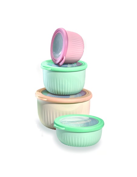 Envase redondo alto con Tapa Hermética para Comida