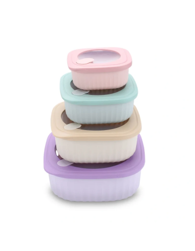 Envase cuadrado con Tapa Hermética para Comida