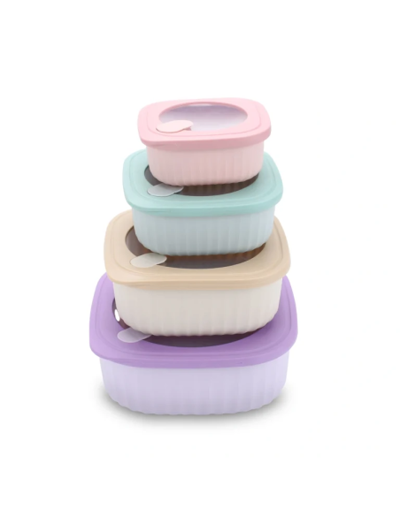 Envase cuadrado con Tapa Hermética para Comida