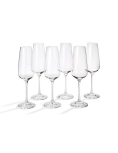 Crystalex - Pack 6 copas cava de Cristal de Bohemia