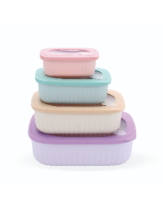 Envase rectangular con Tapa Hermética para Comida