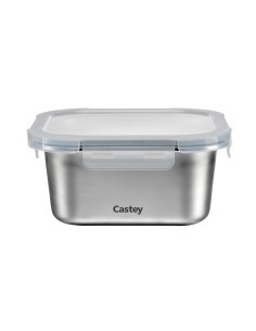 Envase cuadrado de acero inoxidable para microondas