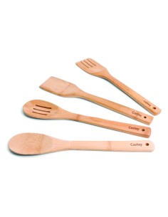 Set de 4 utensilios de bambú
