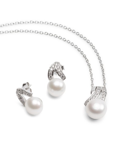 Conjunto cadena y pendientes plata JOSRSM