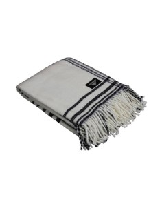 Privata Home - Manta blanca con flecos 130 x 170 cm HO31PV002