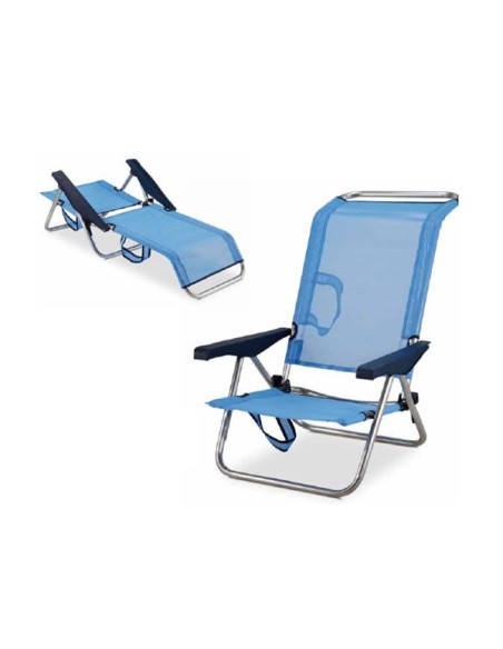 Silla de Playa Camping Plegable. Fabricada en España.