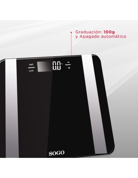 Sogo - Báscula de baño - Medidor corporal