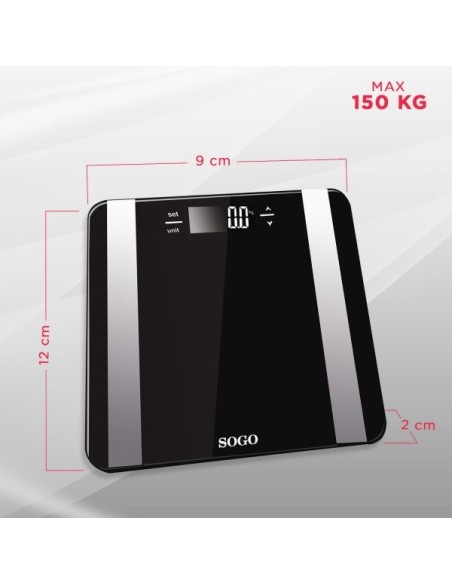 Sogo - Báscula de baño - Medidor corporal